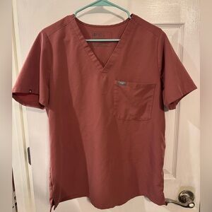 Figs Women’s Mauve V-Neck Scrub Shirt